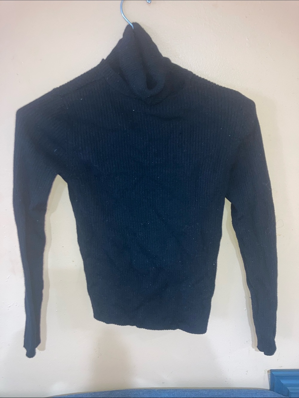 Gap Italian merino Men's Black Turtleneck Sweater - Slim Rib Knit